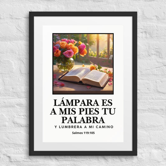 Your Word Is a Lamp to My Feet - Spanish Scripture Wall Art | Christian Home Decor - Inspired by True Love