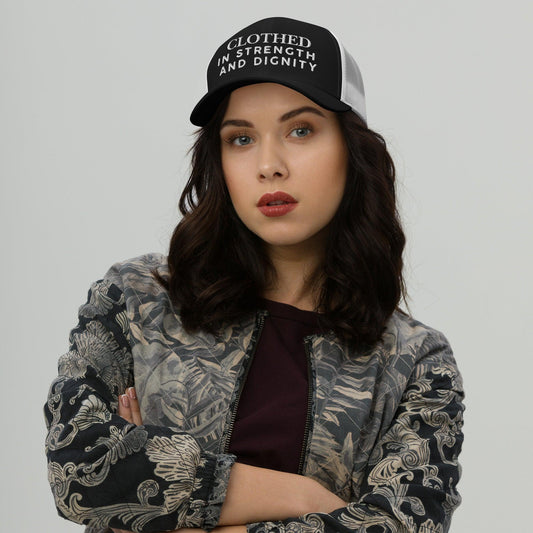 Clothed In Strength and Dignity – Faith-Based Embroidered Unisex Christian Cap - Inspired by True Love