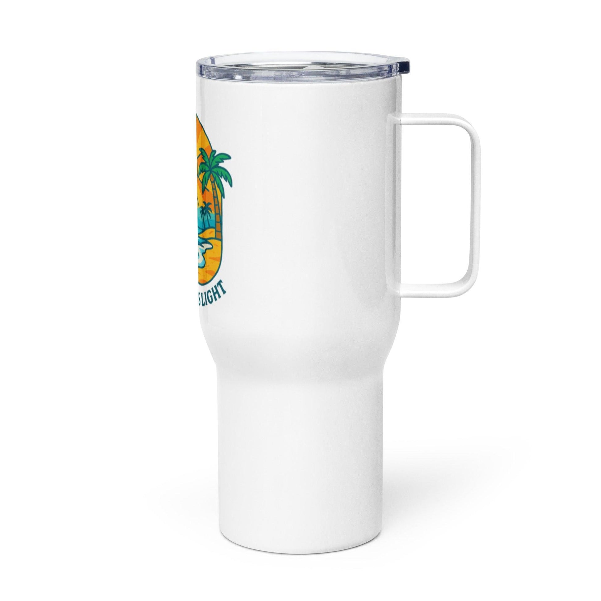 Surfing in His Light – Christian Travel Mug | Faith-Based Ocean-Inspired Drinkware - Inspired by True Love