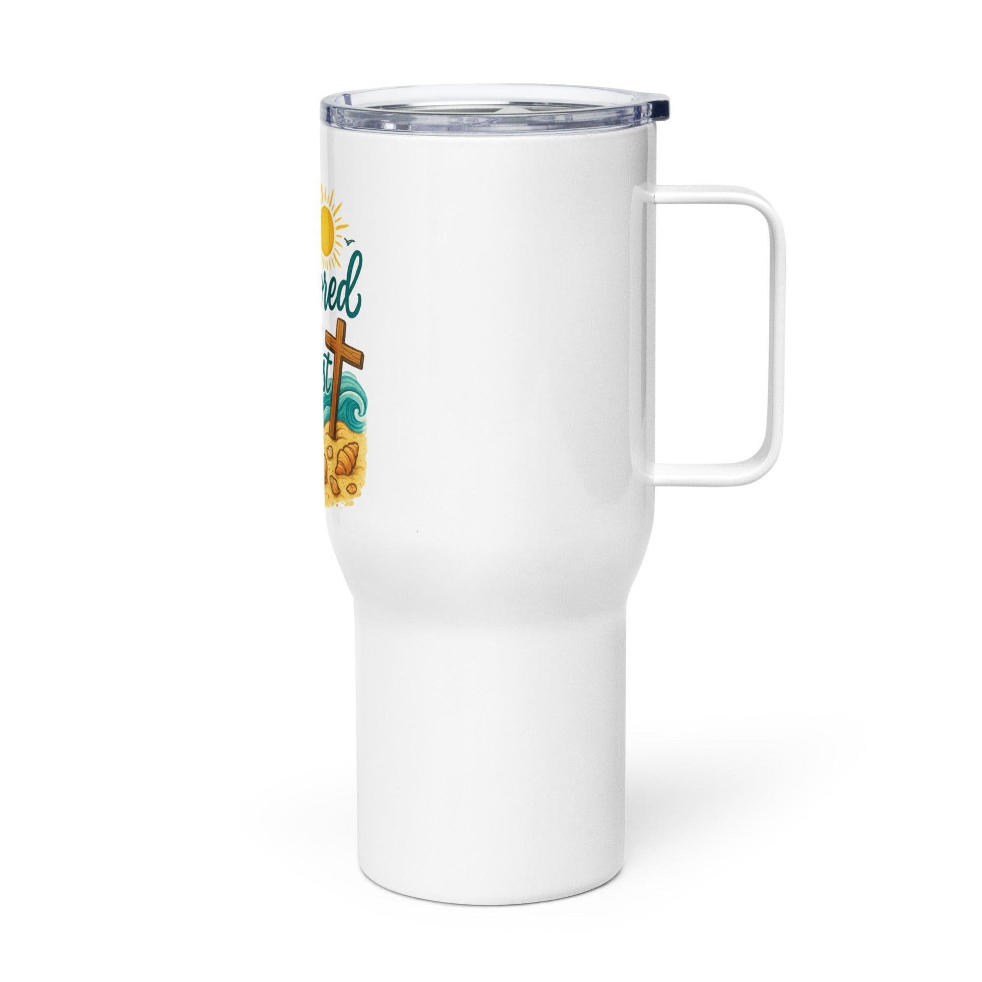 Anchored in Christ – Christian Travel Mug | Faith-Based Nautical Drinkware Inspired by Hebrews 6:19 - Inspired by True Love