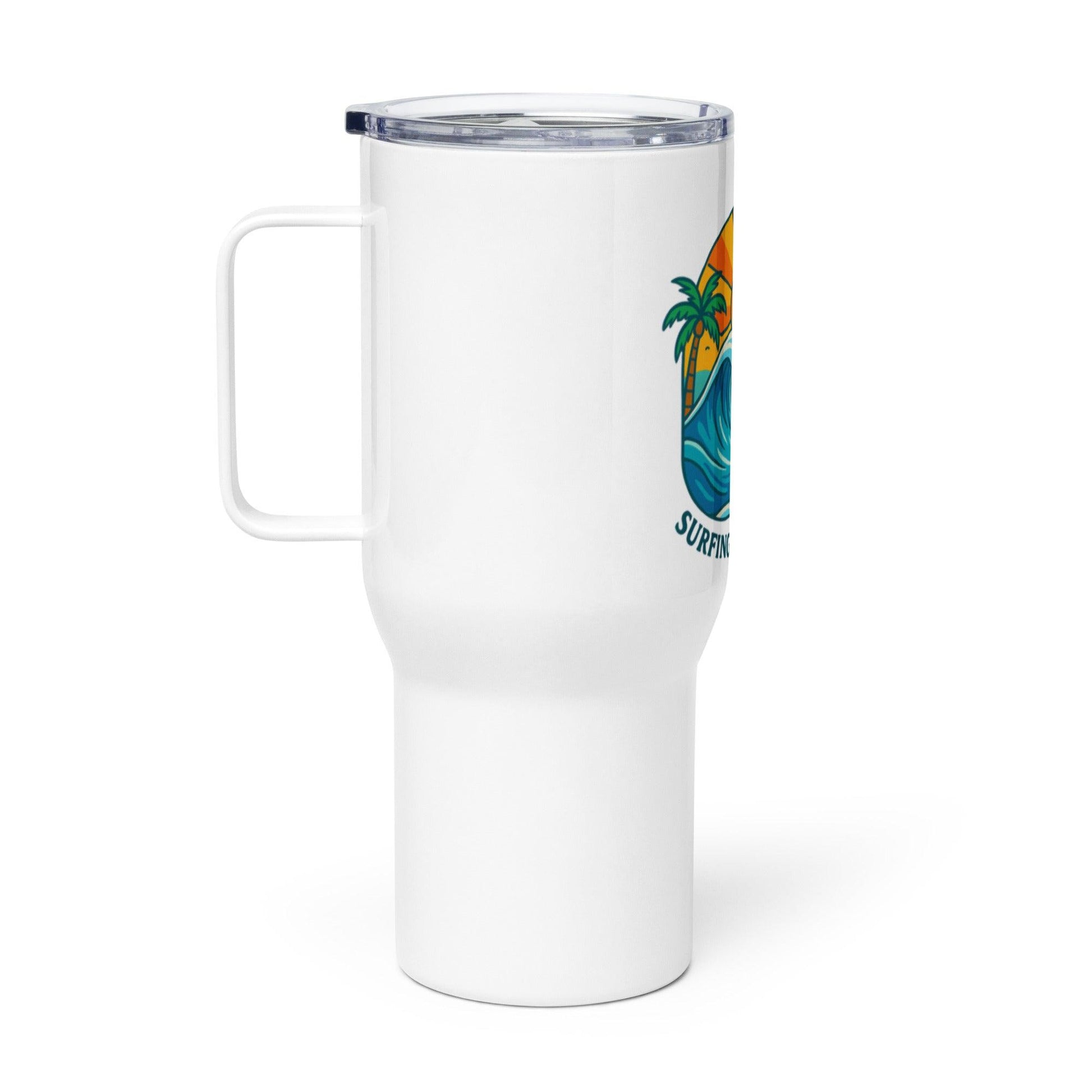 Surfing in His Light – Christian Travel Mug | Faith-Based Ocean-Inspired Drinkware - Inspired by True Love