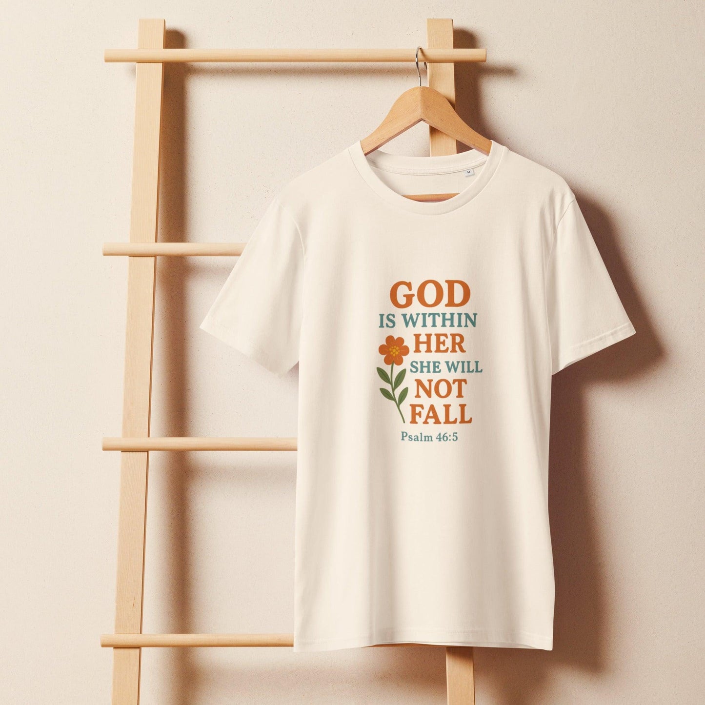 God Is Within Her – Psalm 46:5 Christian T-Shirt | Faith-Based Shirt for Women | Bible Verse Organic Tee - Inspired by True Love