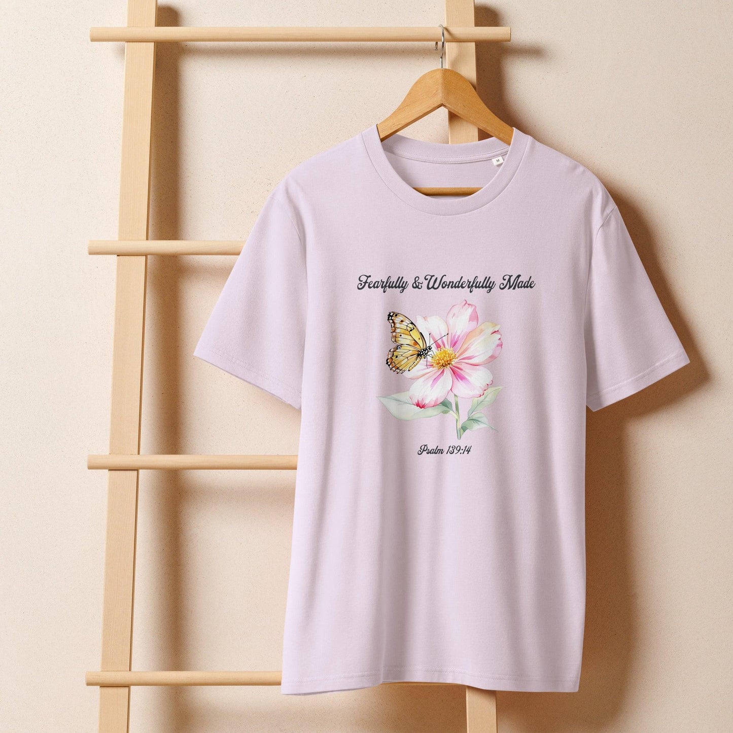 Women’s Organic T-Shirt – Fearfully and Wonderfully Made Inspirational Tee - Inspired by True Love
