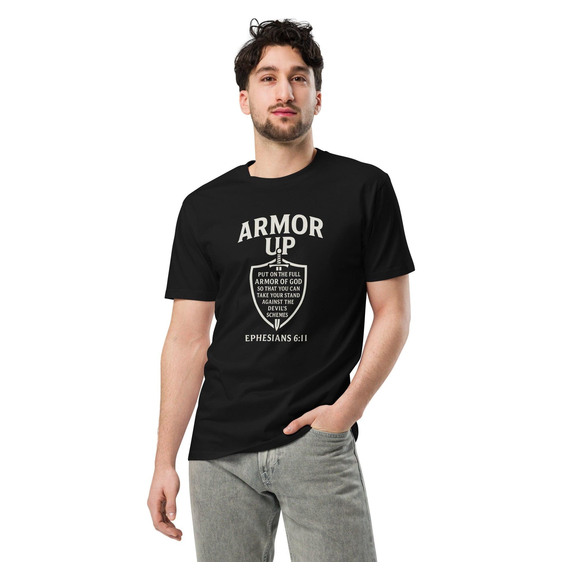 Armor Up T-Shirt – Ephesians 6:11 Christian Unisex Tee – Spiritual Warfare Faith Shirt – Bible Verse Apparel - Inspired by True Love