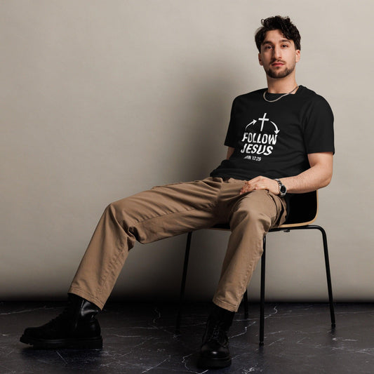 Follow Jesus T-Shirt – John 12:26 Christian Unisex Tee – Bible Verse Discipleship Shirt – Faith-Based Apparel - Inspired by True Love