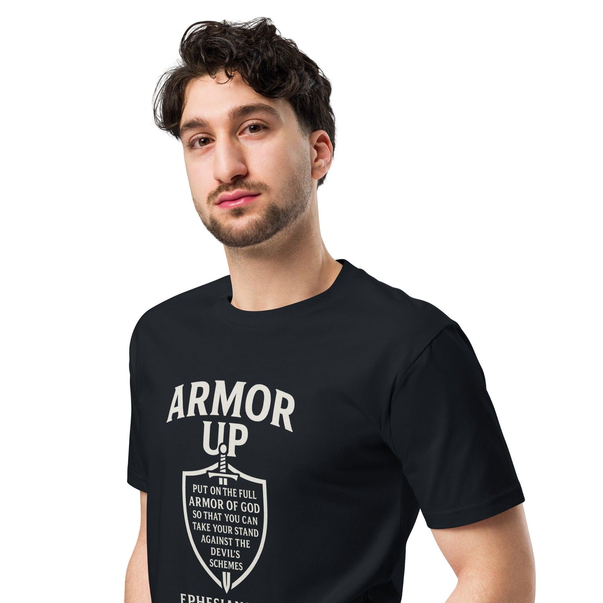 Armor Up T-Shirt – Ephesians 6:11 Christian Unisex Tee – Spiritual Warfare Faith Shirt – Bible Verse Apparel - Inspired by True Love
