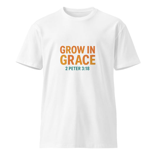 Grow in Grace T-Shirt – 2 Peter 3:18 Bible Verse Tee – Christian Unisex Shirt – Faith-Based Spiritual Growth Apparel - Inspired by True Love