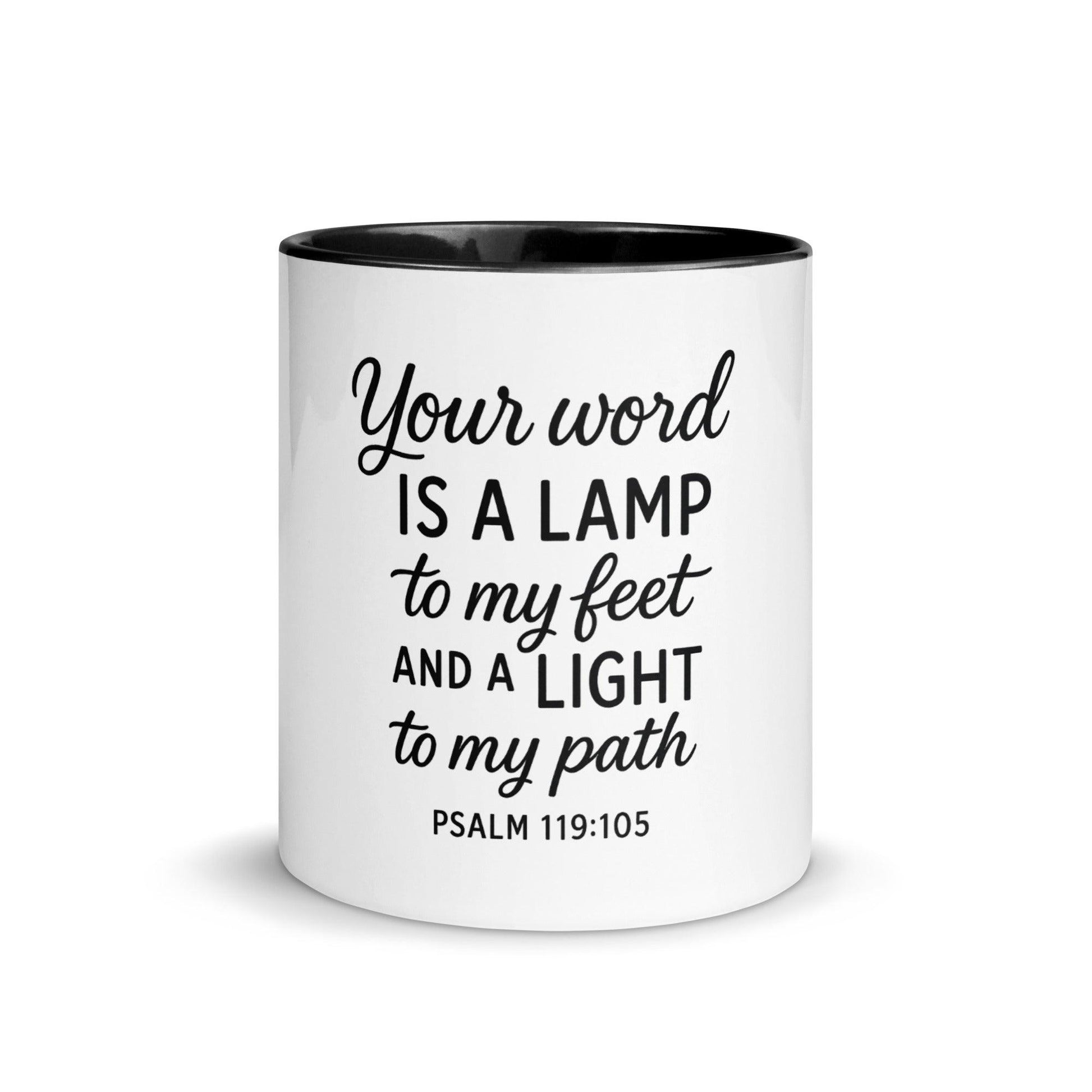 Your Word Is a Lamp to My Feet Bible Verse Coffee Cup | Christian Gift for Men & Women - Inspired by True Love