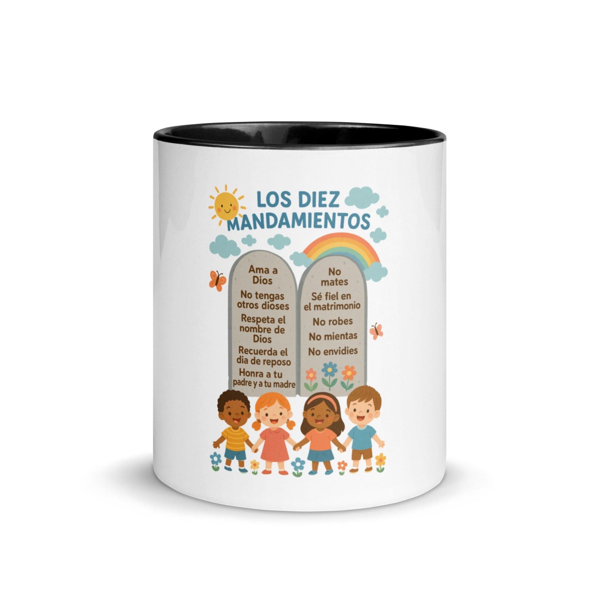 Ten Commandments Spanish Scripture Kids Mug – Christian Enamel Cup for Children - Inspired by True Love