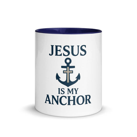 Jesus Is My Anchor Mug – Christian Faith Mug with Nautical Inspiration - Inspired by True Love