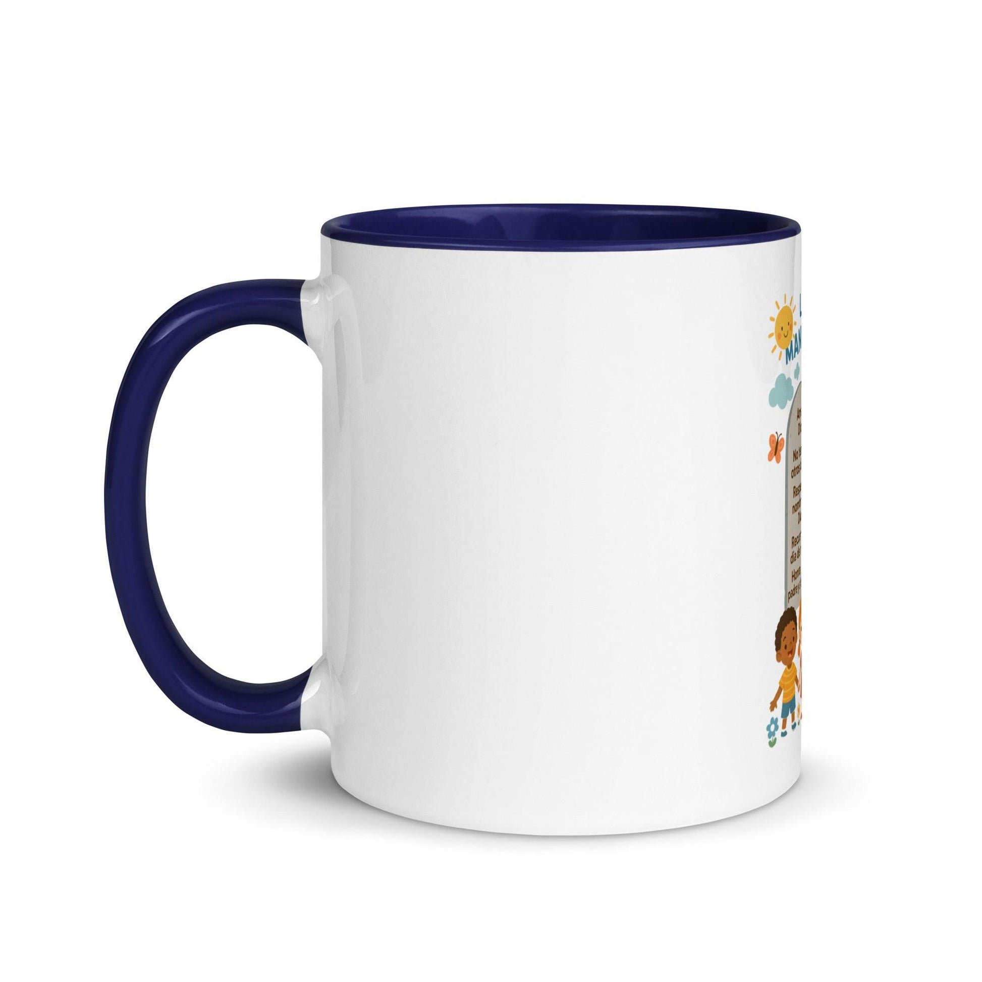 Ten Commandments Spanish Scripture Kids Mug – Christian Enamel Cup for Children - Inspired by True Love