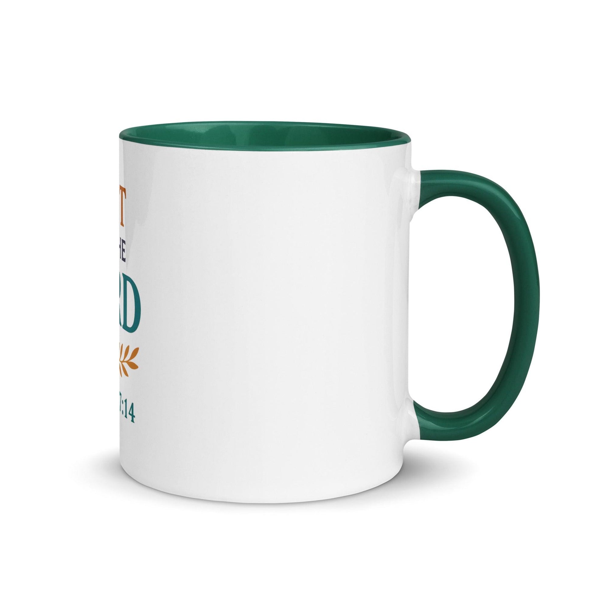 Psalm 27:14 Mug – Wait on the Lord Scripture Coffee Cup - Inspired by True Love