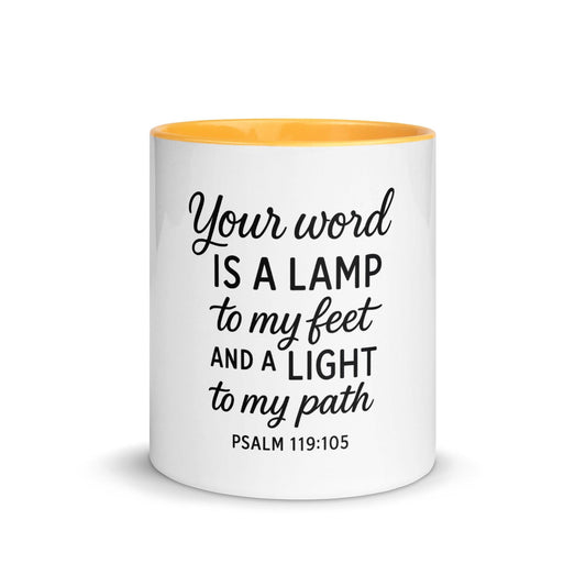 Your Word Is a Lamp to My Feet Bible Verse Coffee Cup | Christian Gift for Men & Women - Inspired by True Love