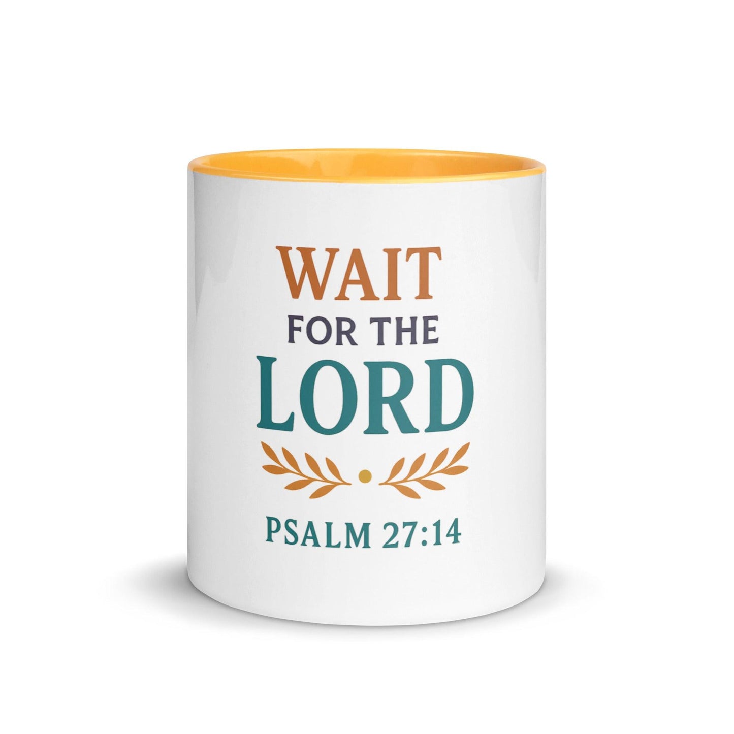 Psalm 27:14 Mug – Wait on the Lord Scripture Coffee Cup - Inspired by True Love