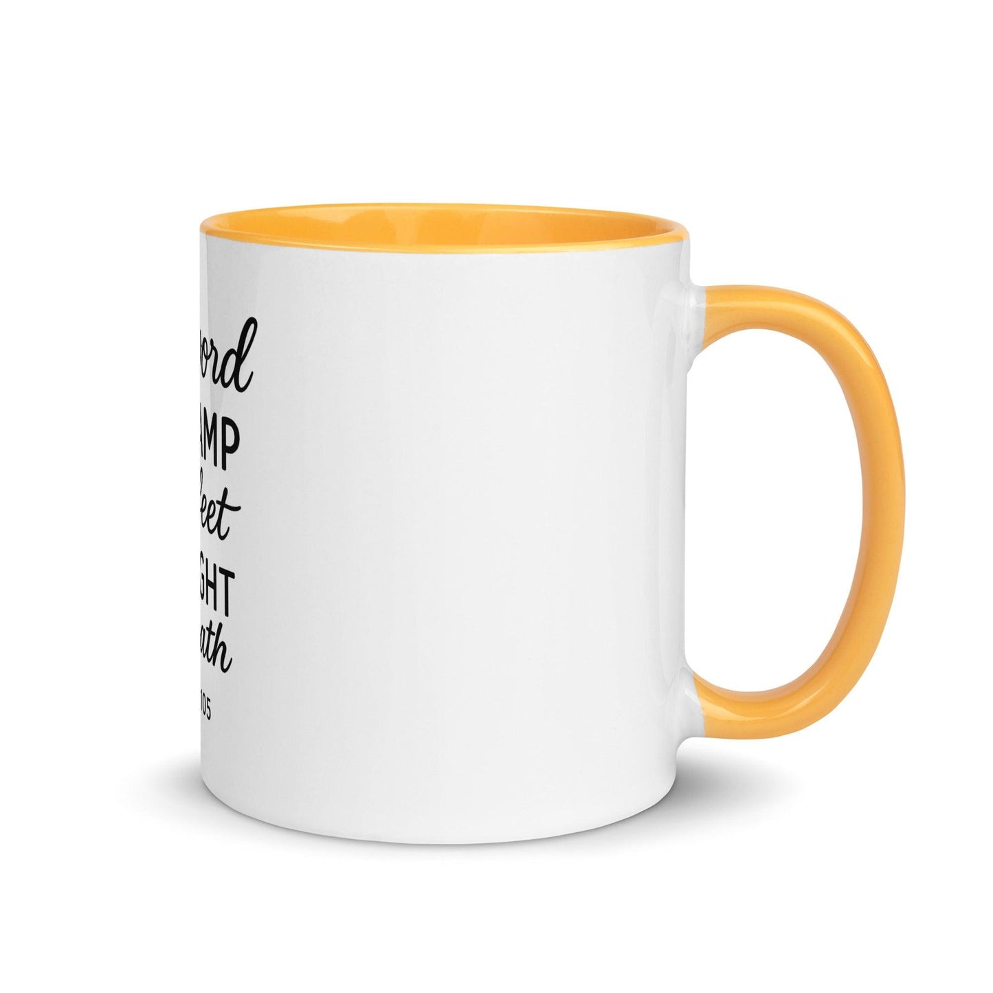 Your Word Is a Lamp to My Feet Bible Verse Coffee Cup | Christian Gift for Men & Women - Inspired by True Love