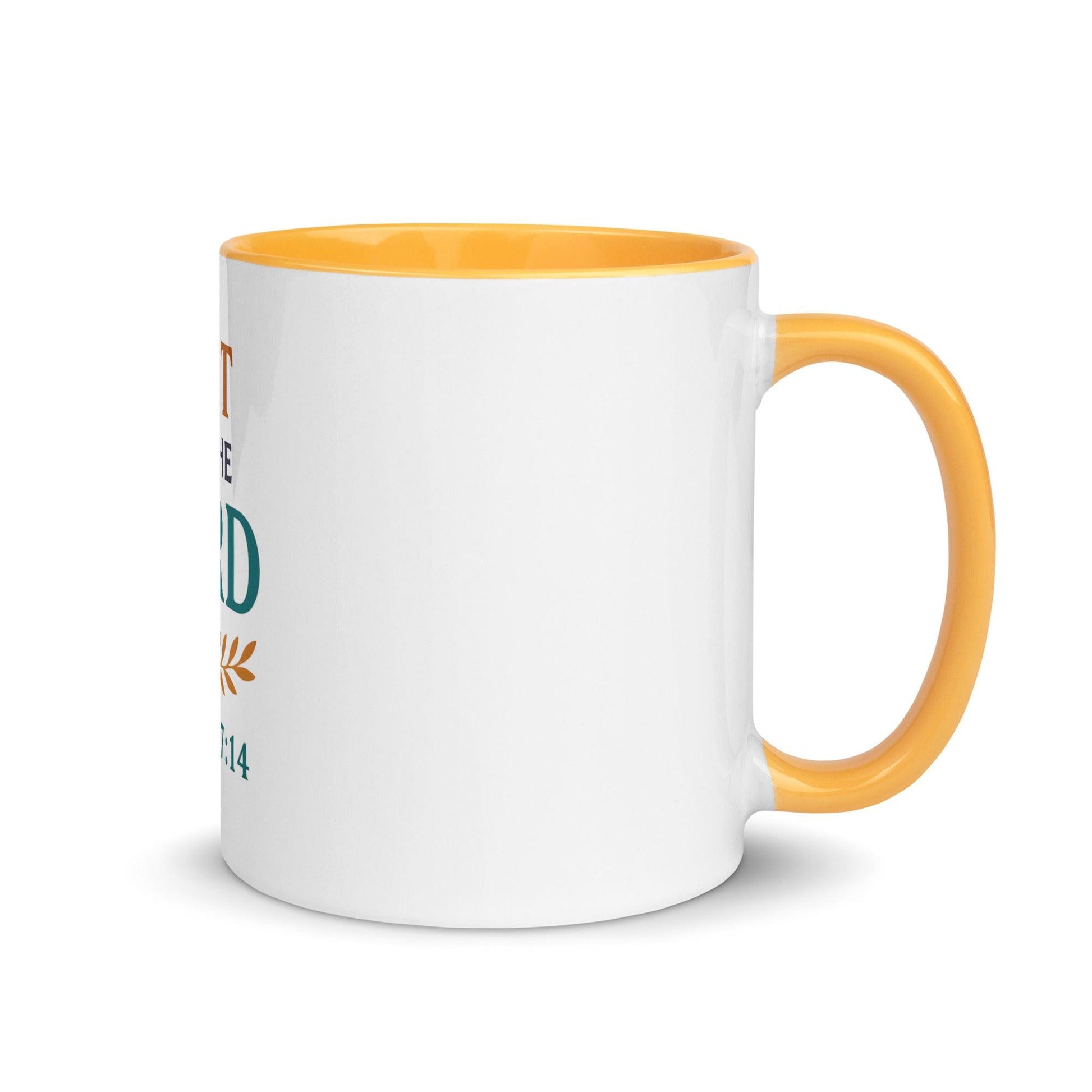 Psalm 27:14 Mug – Wait on the Lord Scripture Coffee Cup - Inspired by True Love