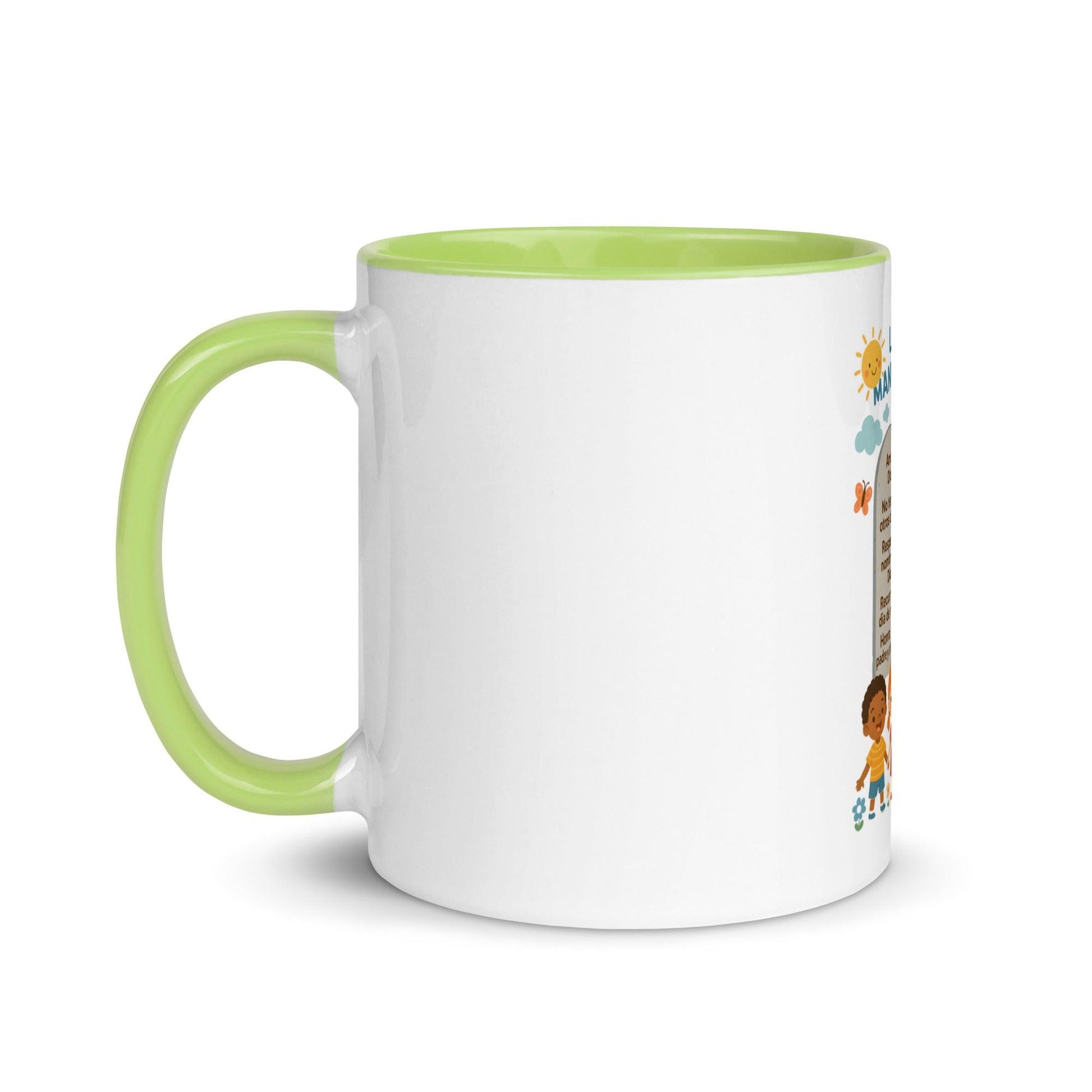 Ten Commandments Spanish Scripture Kids Mug – Christian Enamel Cup for Children - Inspired by True Love