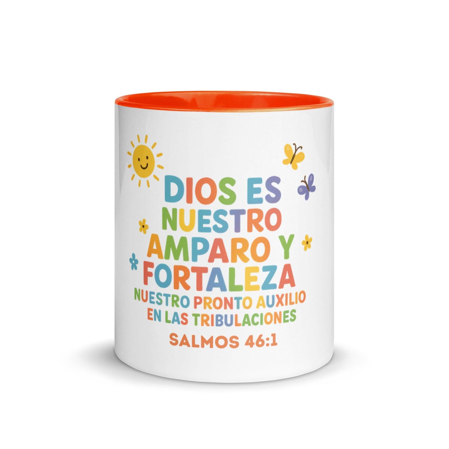 Psalm 46:1 Kids Mug – God Is Our Refuge and Strength Spanish Scripture Cup - Inspired by True Love