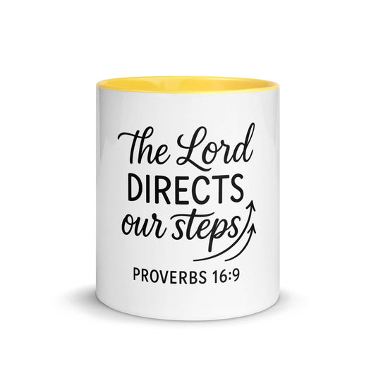 The Lord Directs Our Steps Bible Verse Coffee Cup | Christian Gift for Men & Women - Inspired by True Love