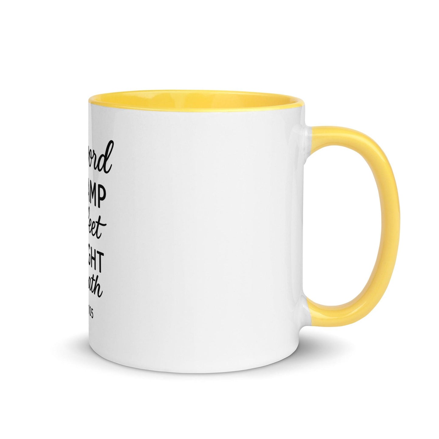 Your Word Is a Lamp to My Feet Bible Verse Coffee Cup | Christian Gift for Men & Women - Inspired by True Love