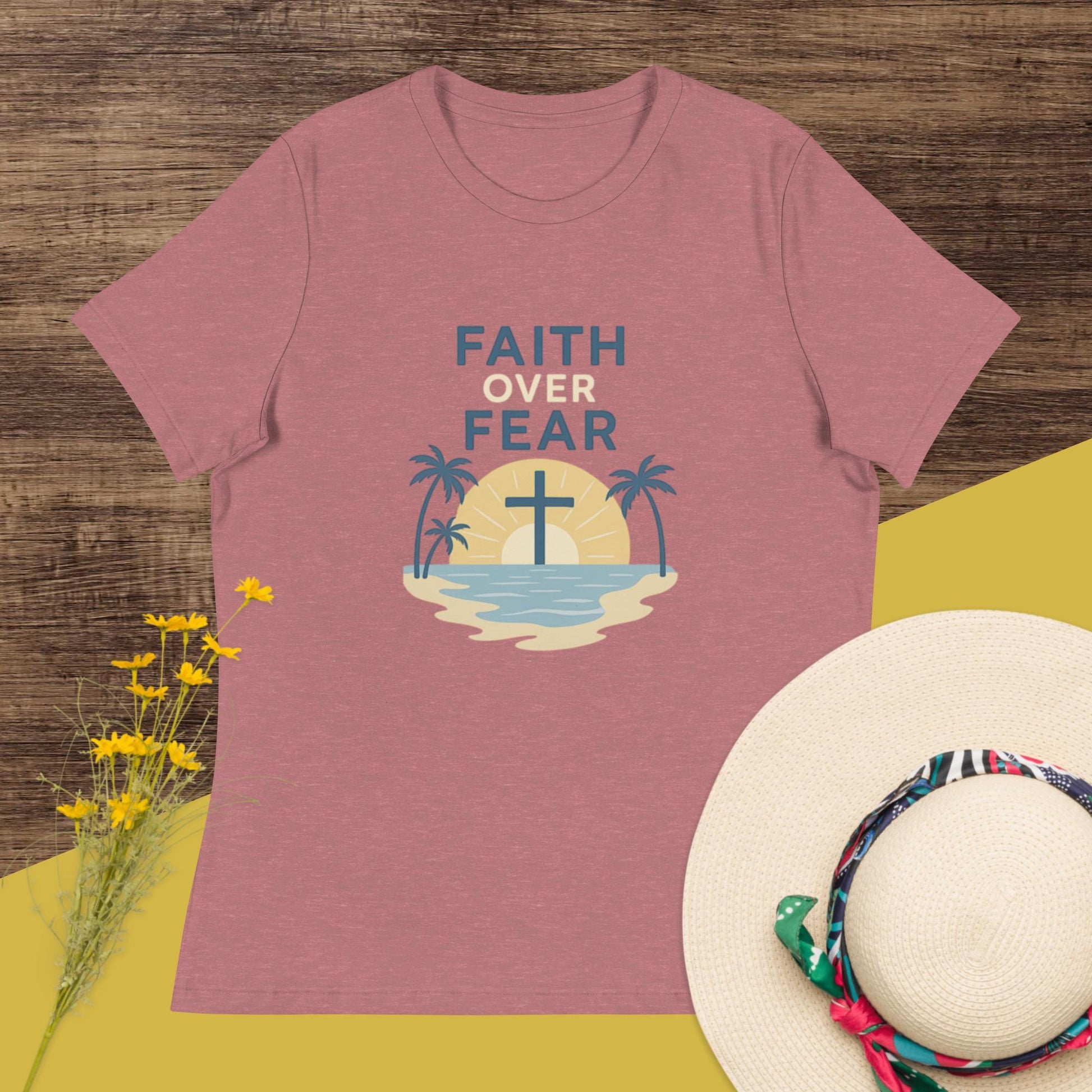 Faith Over Fear – Christian Women’s T-Shirt | Inspirational Bible Verse Tee - Inspired by True Love