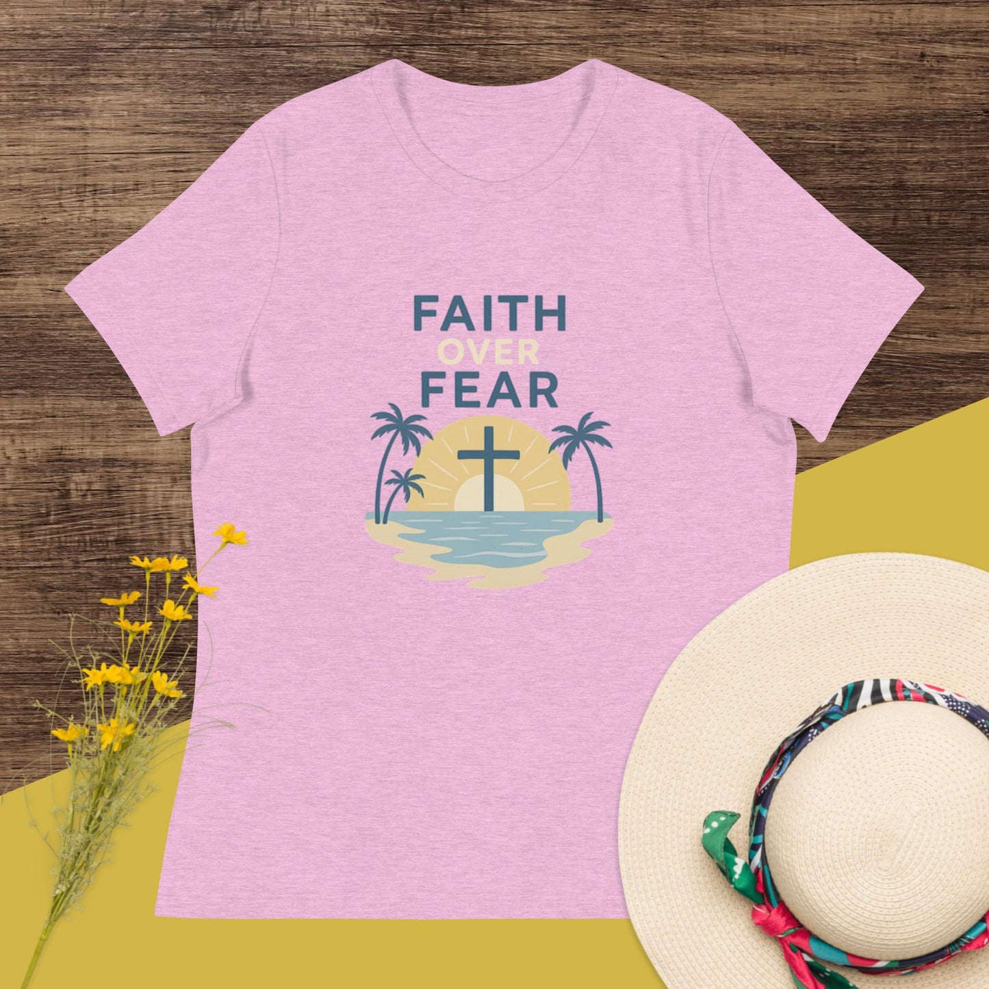 Faith Over Fear – Christian Women’s T-Shirt | Inspirational Bible Verse Tee - Inspired by True Love