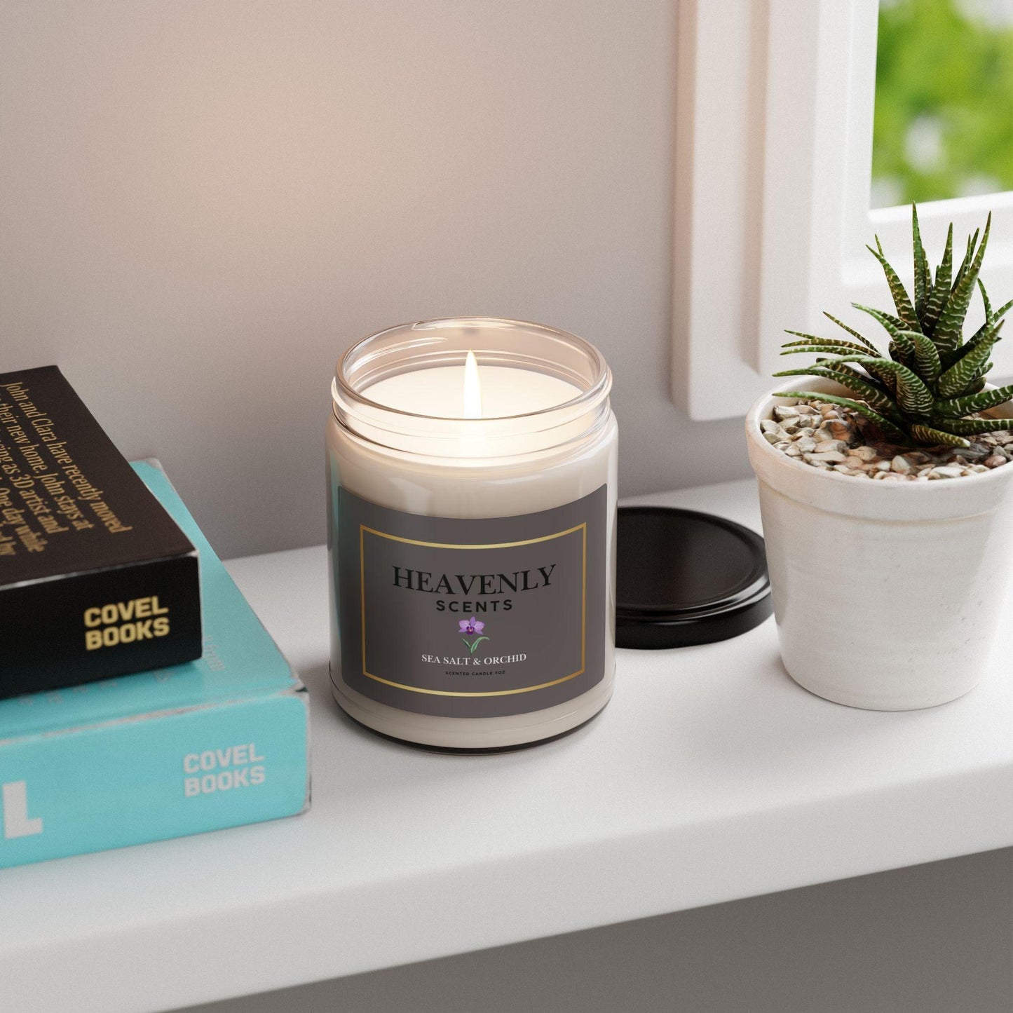 Heavenly Scents Sea Salt+Orchid Soy Candle 9oz - Inspired by True Love