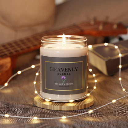 Heavenly Scents Sea Salt+Orchid Soy Candle 9oz - Inspired by True Love