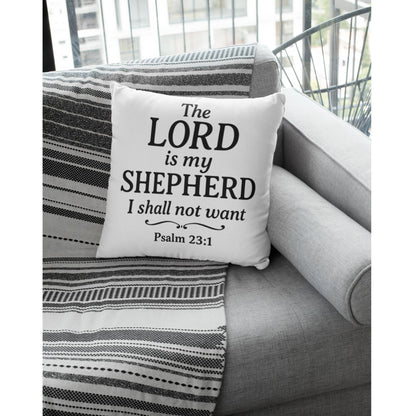 Psalm 23:1 Christian Throw Pillow – Spanish Scripture The Lord is My Shepherd Bible Verse Home Décor - Inspired by True Love