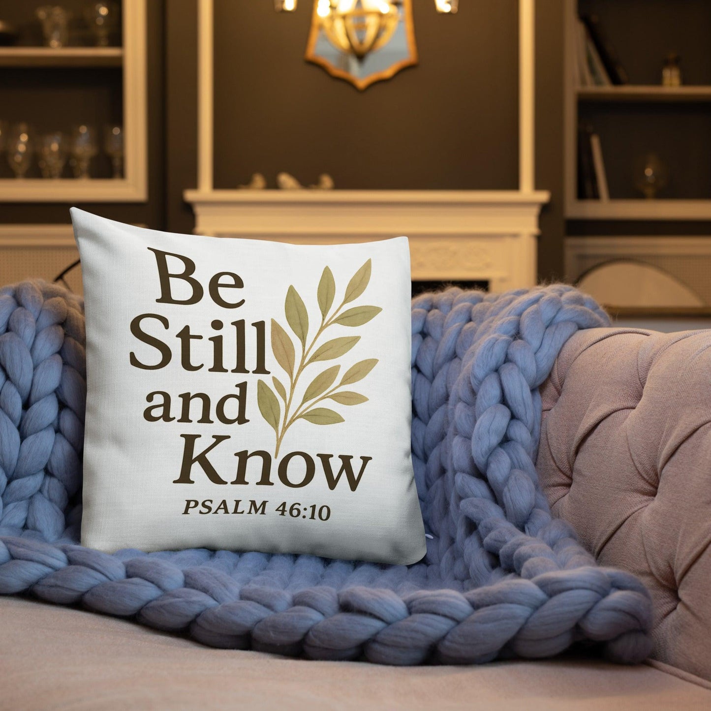 Psalm 46:10 Throw Pillow – Be Still and Know Christian Scripture Cushion - Inspired by True Love
