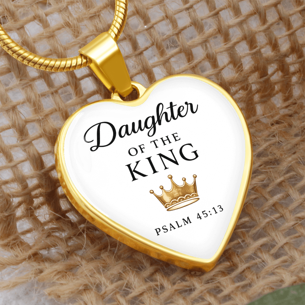 Daughter of the King Necklace – Psalm 45:13 Christian Jewelry Gift for Women, Faith Pendant, Religious Gift for Daughter, Inspirational Necklace - Inspired by True Love