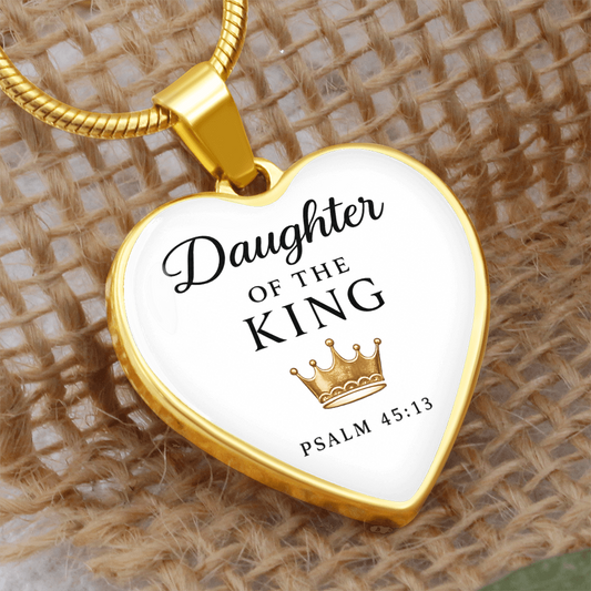 Daughter of the King Necklace – Psalm 45:13 Christian Jewelry Gift for Women, Faith Pendant, Religious Gift for Daughter, Inspirational Necklace - Inspired by True Love