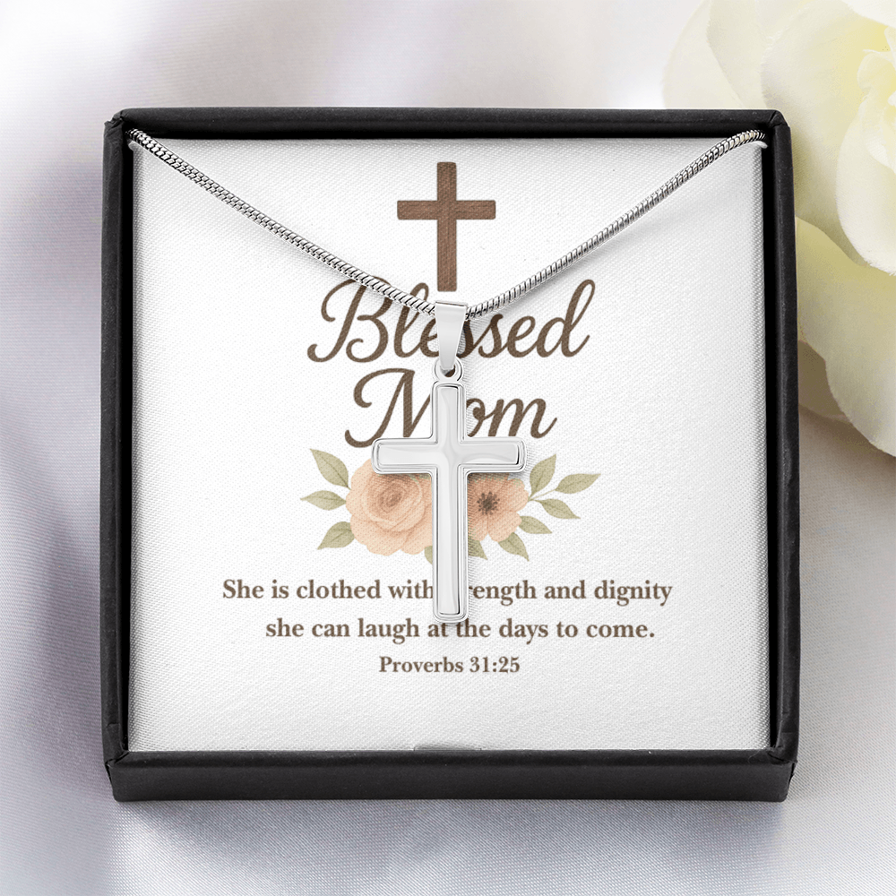 Cross Necklace – Blessed Mom Christian Jewelry Gift for Mother - Inspired by True Love