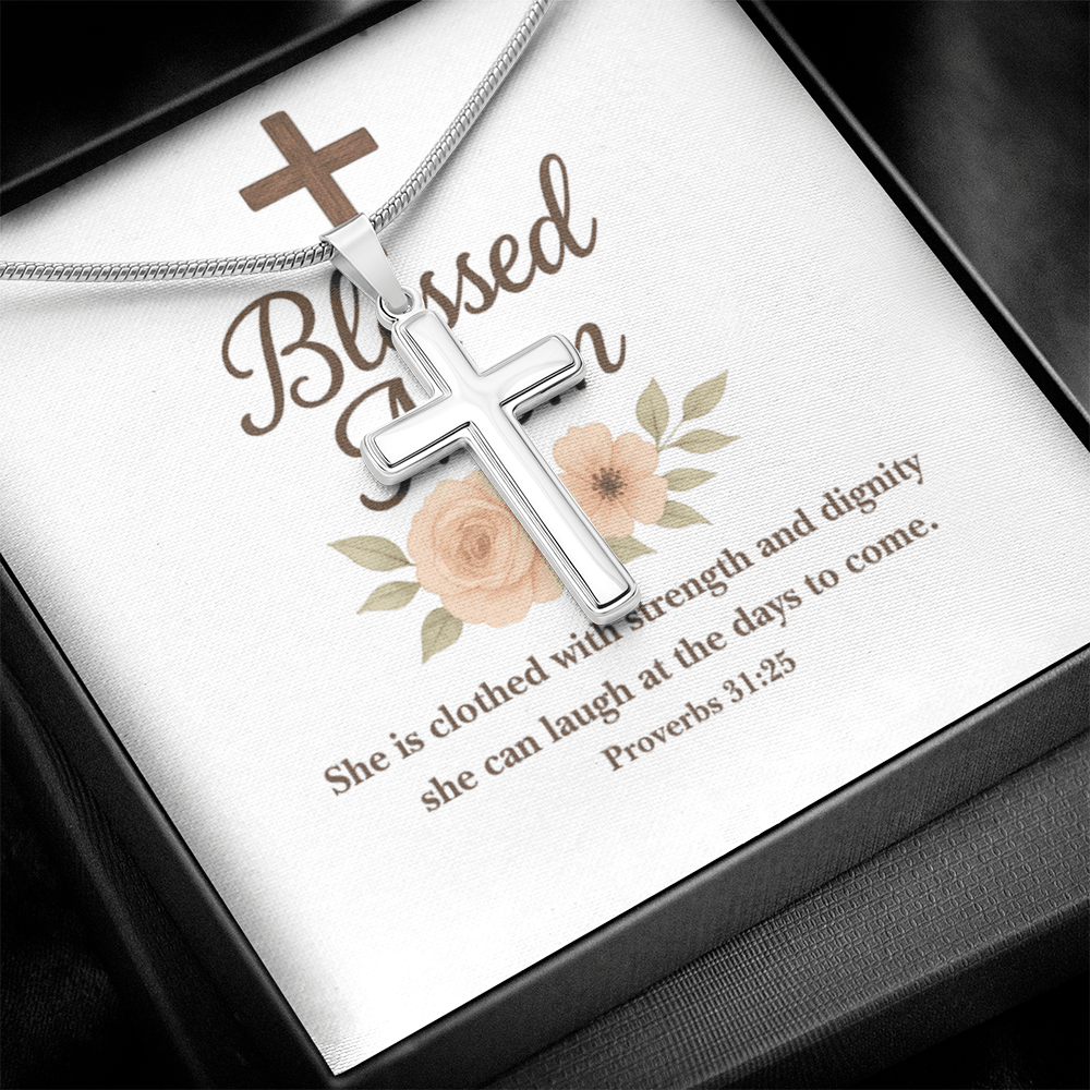 Cross Necklace – Blessed Mom Christian Jewelry Gift for Mother - Inspired by True Love