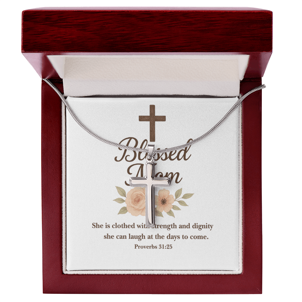 Cross Necklace – Blessed Mom Christian Jewelry Gift for Mother - Inspired by True Love