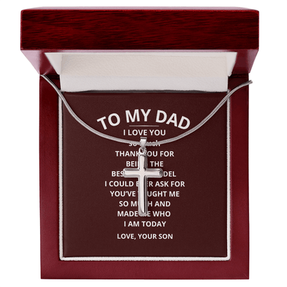 Dad Cross Necklace - Inspired by True Love