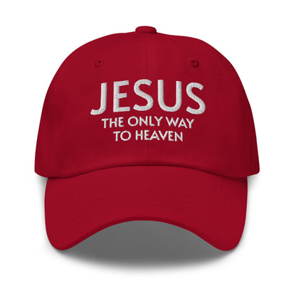 Jesus: The Only Way to Heaven Faith-Based Embroidered Hat - Inspired by True Love