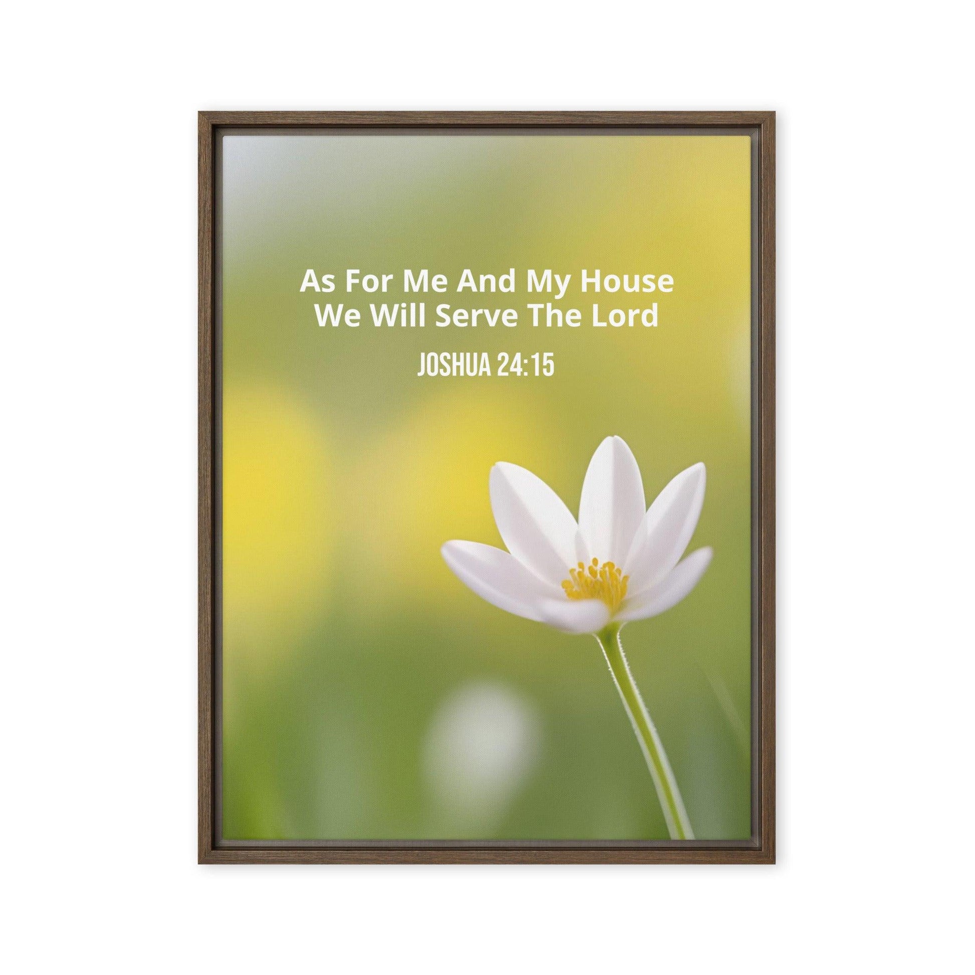 Joshua 24:15 Wall Art - As for Me and My House we Will Serve the Lord Scripture Decor - Inspired by True Love