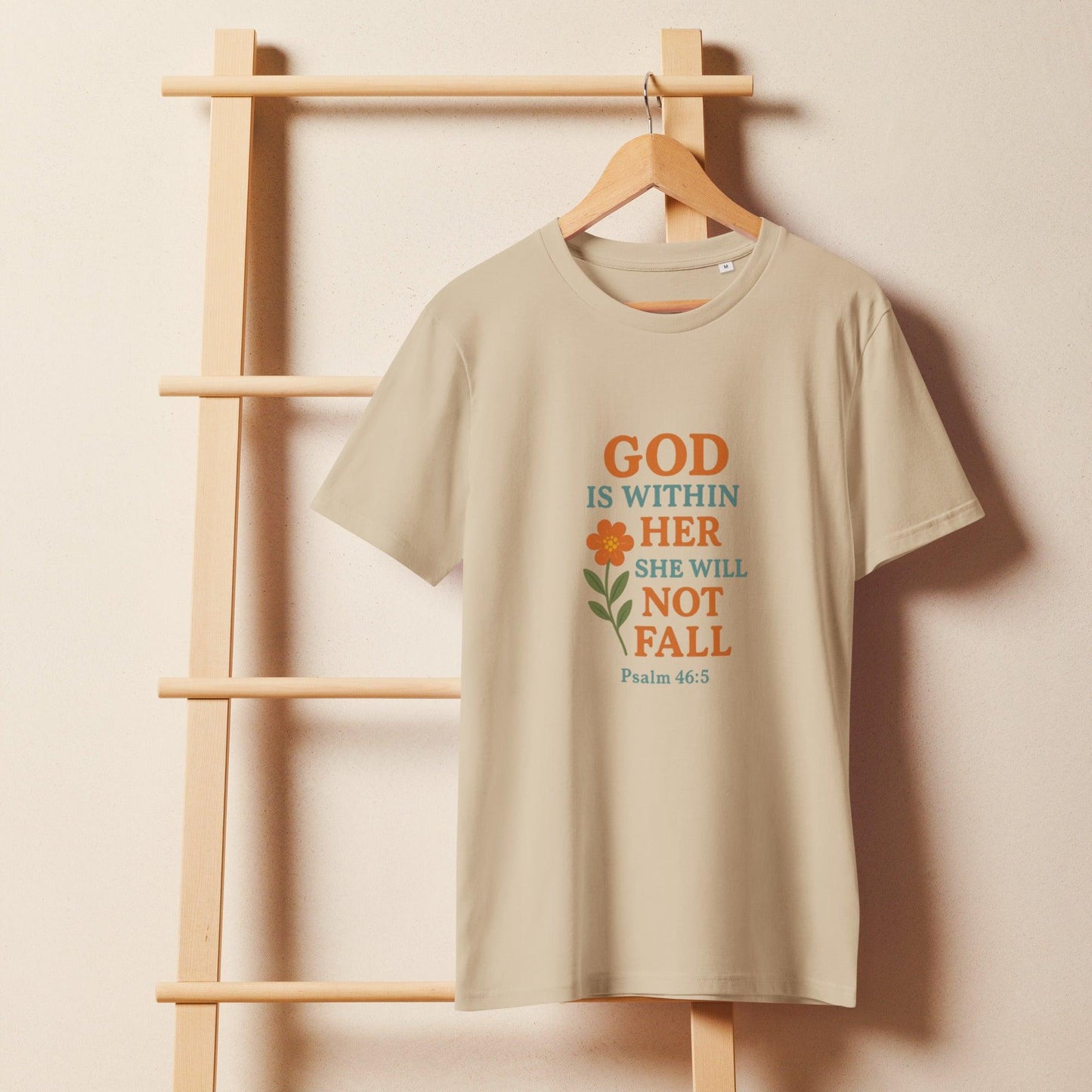 God Is Within Her – Psalm 46:5 Christian T-Shirt | Faith-Based Shirt for Women | Bible Verse Organic Tee - Inspired by True Love