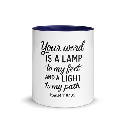 Your Word Is a Lamp to My Feet Bible Verse Coffee Cup | Christian Gift for Men & Women - Inspired by True Love