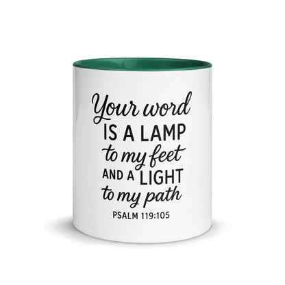 Your Word Is a Lamp to My Feet Bible Verse Coffee Cup | Christian Gift for Men & Women - Inspired by True Love