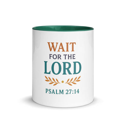 Psalm 27:14 Mug – Wait on the Lord Scripture Coffee Cup - Inspired by True Love