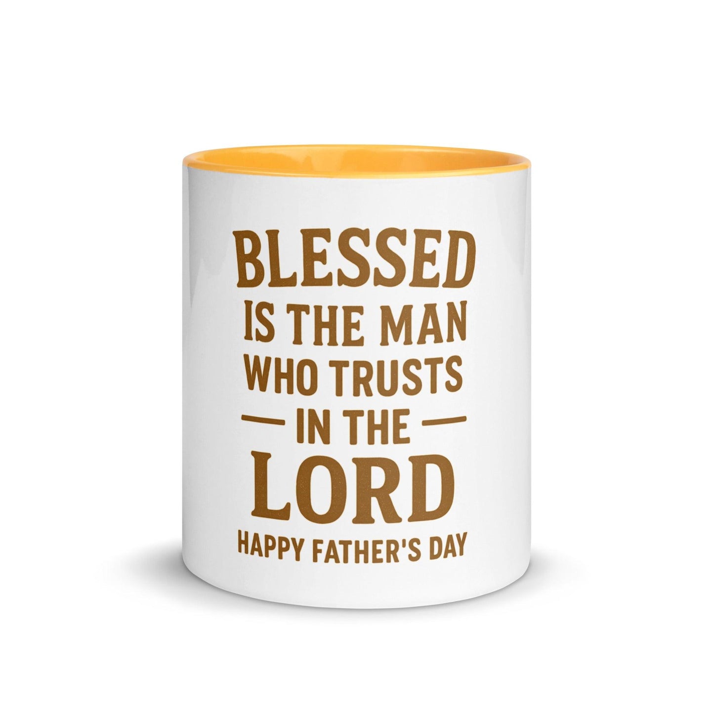 Blessed Is the Man Who Trusts in the Lord – Father’s Day Mug – Christian Gift for Dad – Jeremiah 17:7 Inspirational Coffee Cup - Inspired by True Love