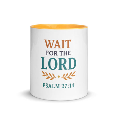Psalm 27:14 Mug – Wait on the Lord Scripture Coffee Cup - Inspired by True Love