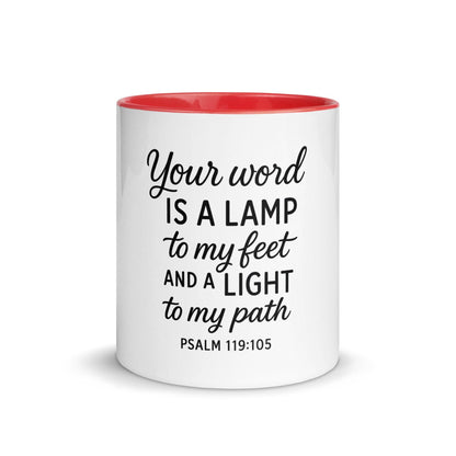 Your Word Is a Lamp to My Feet Bible Verse Coffee Cup | Christian Gift for Men & Women - Inspired by True Love
