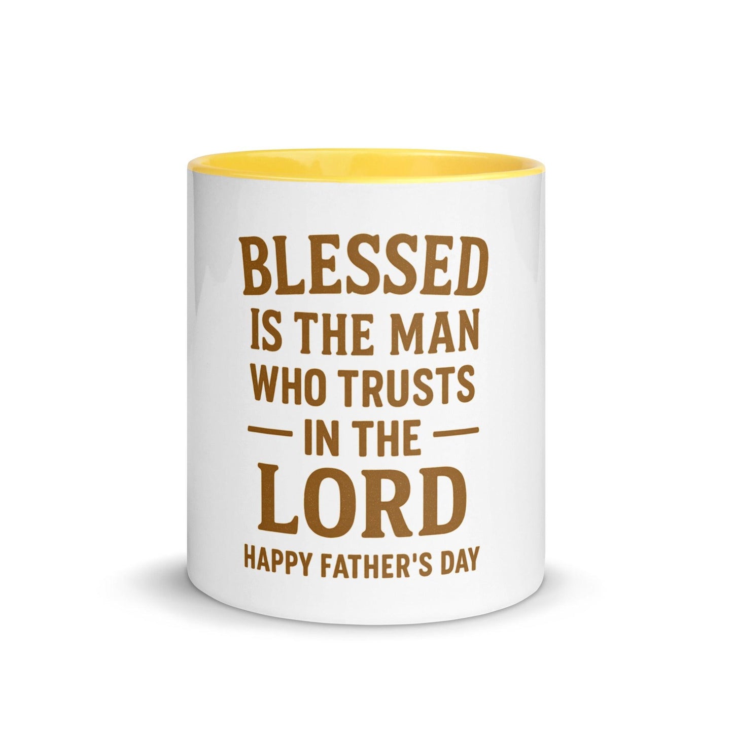 Blessed Is the Man Who Trusts in the Lord – Father’s Day Mug – Christian Gift for Dad – Jeremiah 17:7 Inspirational Coffee Cup - Inspired by True Love