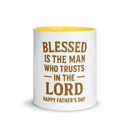 Blessed Is the Man Who Trusts in the Lord – Father’s Day Mug – Christian Gift for Dad – Jeremiah 17:7 Inspirational Coffee Cup - Inspired by True Love
